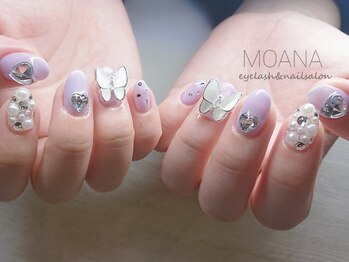 モアナ なんば店(MOANA)/キラキラ♪ちょうちょnail