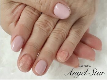 エンジェルスター(Angel Star)/大人上品ワンカラーピンクネイル