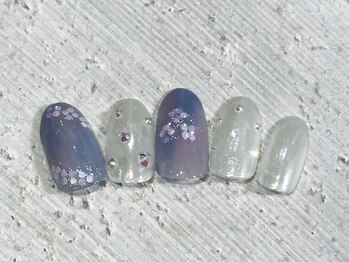 紫陽花ネイル