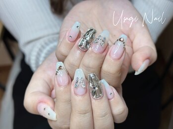 ウサギネイル 新大久保店(usagi nail)/マグネットフレンチ秋可愛い