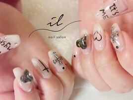 シンプルロックネイル