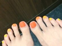 ルームヘアネイル 曙橋店(Room hair nail)/イエローオレンジグラデーション