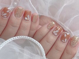 シンプル フラワーネイル