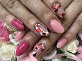 1 ラブリーハートネイル