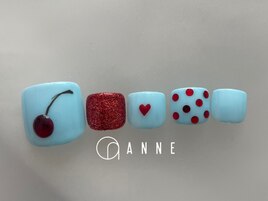 8月 foot art design