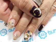 ネイルサロン 爪吉/キラキラ☆三日月＆ニュアンス♪