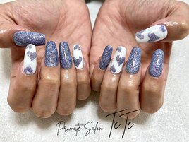 ハートフラッシュネイル