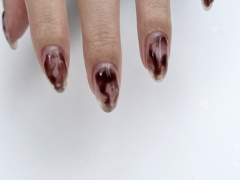 クリア、夏ネイル