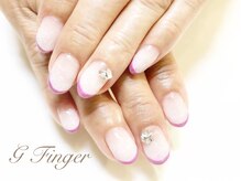 ジーフィンガー 大井町店(G Finger)/カラフルな粒入りに細フレンチ