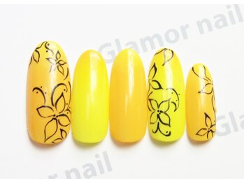 グラマーネイル(Glamor nail)/お花柄☆¥6,800