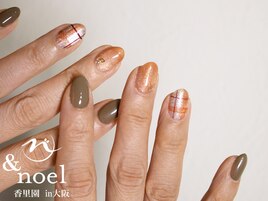 マグネットチェック柄ネイル