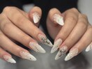 海外風ホワイトネイル
