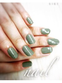 くすみカラーピスタチオネイル