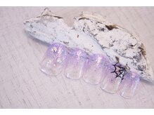 ラルネイル 大宮(Lull. nail)/＊Halloween＊蜘蛛の巣グラデ＊
