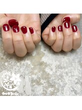 サロンモワ(salon mowa)/☆レッドワンカラーネイル☆