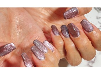 マグネットネイル　ダブルカラー