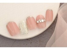 プリッシュ 銀座4丁目店(prish)/6000円　大人ネイル　シルバー