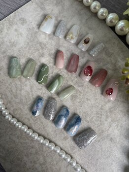 エトワールネイル 高崎筑縄町店(Etoile nail)の写真/毎月変わる定額デザインがお得！理想の指先を叶えるネイルサロンです！♪