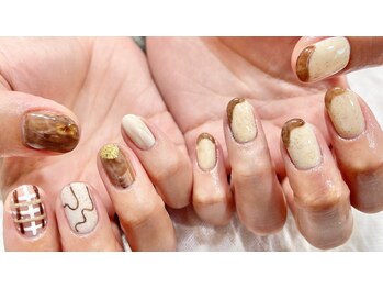 ネイル シスター(nail sister)/ブラウンニュアンスネイル