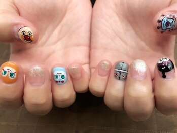 プラハネイル(+HER 美甲)/アンパンマンネイル