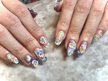 立体フラワーネイル