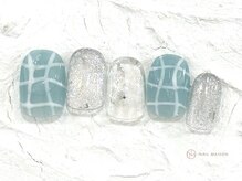 ネイルメゾン 池袋店(NAIL MAISON)/ブルーうねうね¥8050