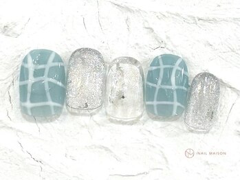 ネイルメゾン 池袋店(NAIL MAISON)/ブルーうねうね¥8050