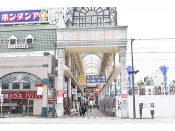 みやた健康院/天文館通の電停からのアクセス1