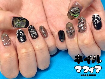 ネイルマフィア 原宿(NAIL MAFIA)/ブラック強めパーツ