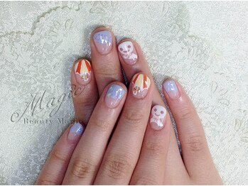 ネイルサロン ビューティーマジック 川口店/ 雨の日ネイル　テルテルぼうず