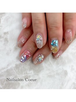 ネイルサロン クール(Nailsalon Coeur)/シェル フラワーネイル