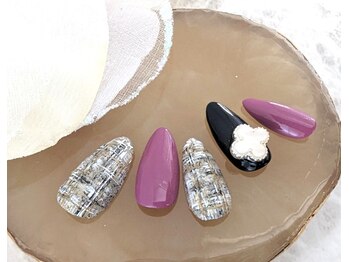 ヴァンクリ風ゴージャスネイル