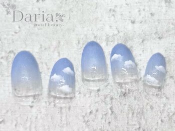 ダリア トータルビューティー(Daria. total beauty)/空ネイル　雲　水色　茅場町