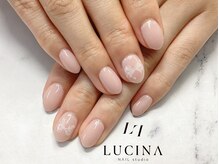 ネイルスタジオ ルキナ(LUCINA)/c-476 大人上品リボンネイル