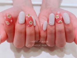 ホロでフラワーネイル♪