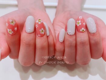 テラスアヴェダビューティー(Terrace AVEDA beauty)/ホロでフラワーネイル♪