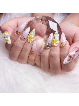 エイミー(EIMY)の写真/≪高リピート率≫グラデスカルプ(ラメ/ホロ入れ放題/ロング・アート別)¥12222が人気♪爪の補強メニューも☆