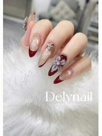 大人の色気・ボルドーフラワー