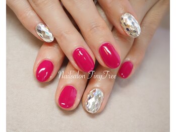 タイニーツリー(Tiny Tree)/キラキラホログラム春ネイル♪