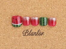 ネイルサロン ブランロール 白金店(Nail Salon Blanl'or)/FOOT　夏のスイカネイル