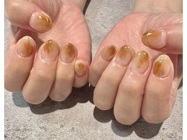 塗りかけブラウンニュアンス