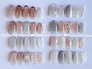 ダイアモンド ハニー(Diamond Honey)の写真/お客様人気No.1！指先が美しく見える仕上がりが大好評♪シンプルで洗練されたデザインを豊富にご用意★