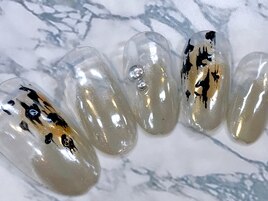 ミラーネイルとレオパード☆