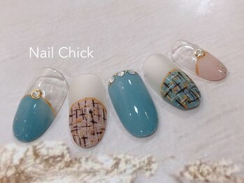ネイルチックコウベ 銀天街店(Nail Chick kobe)/ツイードチェックネイル