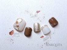 ネイルサロン マリキータ(MARIQUITA)/大人ブラウンシェルフットネイル