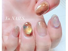ユーネイルズ 恵比寿(Yu.NAILS.)/大人オーロラクリアうるうるnail
