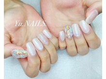 ユーネイルズ 恵比寿(Yu.NAILS.)/韓国オーロラ◎クリアストーン
