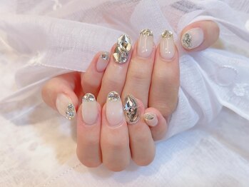 ネイルサロン デコール(NAIL SALON Decor)/ストーンフレンチ埋め尽くし