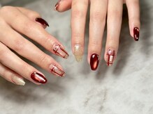 アール 桜木町店(R)/チェック柄ネイル