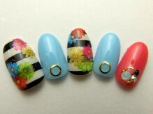 ネイルサロン ドレリッチ 大宮店(drerich)/ボーダーフラワー